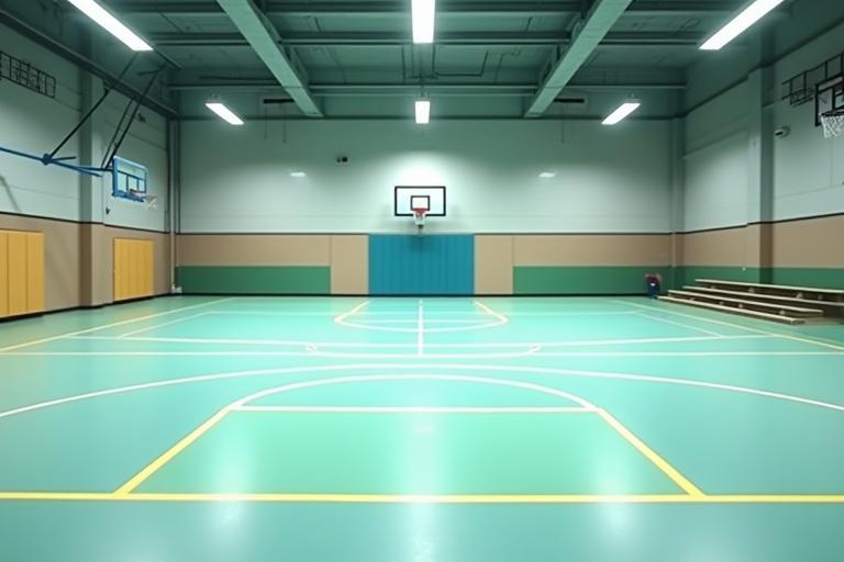 手入れが行き届いた屋内スポーツコート